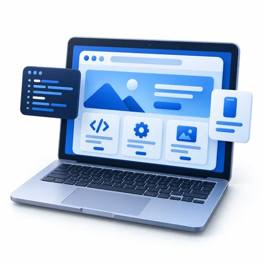Ilustración de desarrollo web